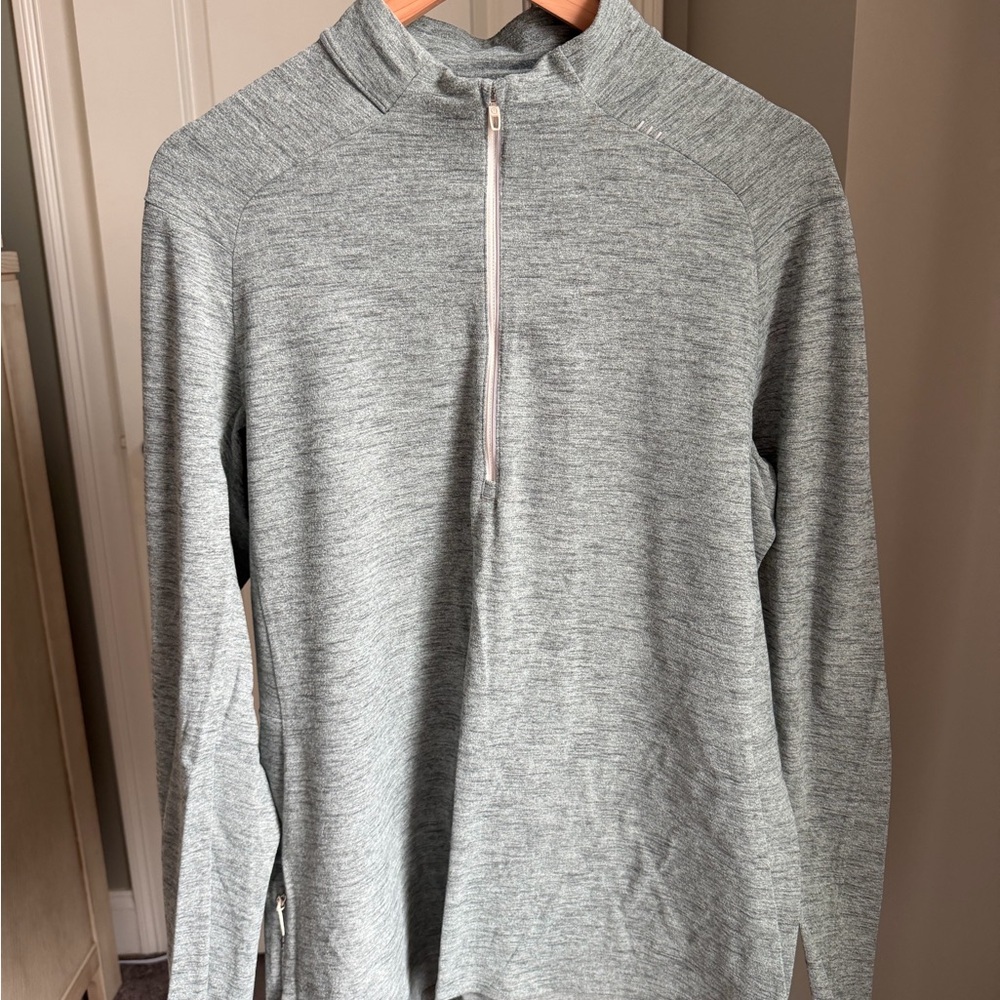 lululemon athletica Men's Heather Gray Zip-Up Sweater